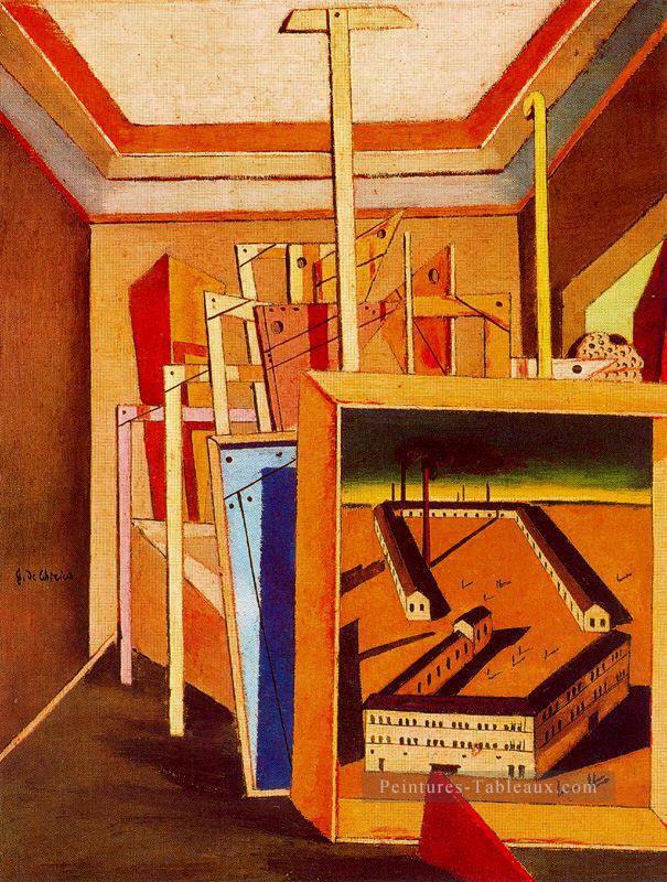 intérieur métaphysique du Studio 1948 Giorgio de Chirico surréalisme métaphysique Peintures à l'huile